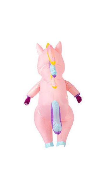 Adult Unisex Pink Unicorn Full Body Inflatable Costume-One Size