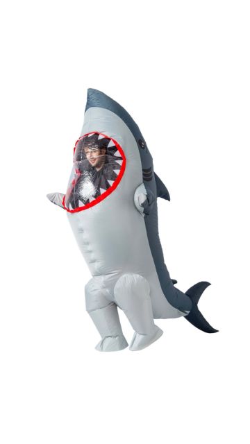 Adult Unisex Shark Full Body Inflatable Costume-One Size