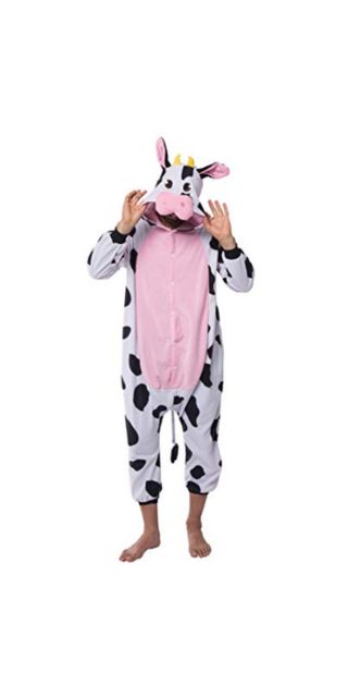 Adult Unisex Cow Pajamas Onesie Animal Costume