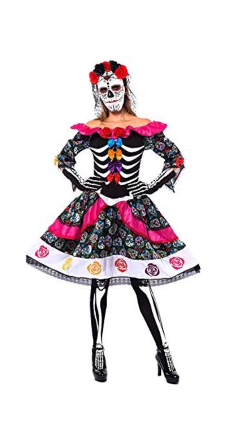 Women's Day The Dead Spanish Costume Set Cosplay