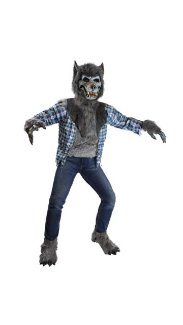 Deluxe Werewolf Costume Set for Kids - Spooktacular Creations Unisex Outfit