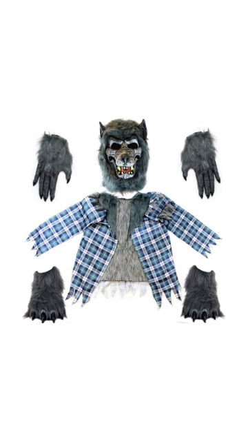 Deluxe Werewolf Costume Set for Kids - Spooktacular Creations Unisex Outfit