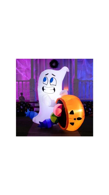Spooky Ghost Pumpkin Decor