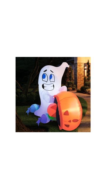 Spooky Ghost Pumpkin Decor