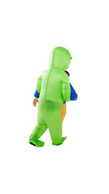 Alien ride-on kidnaping inflatable costume adult