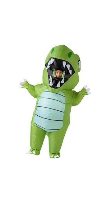 Full Body Inflatable Dinosaur Costume for Kids - One Size - 6ft Tall