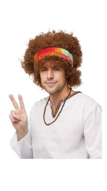 Hippie Afro Wig with Headband