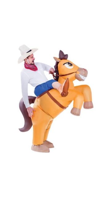 Adult Unisex Horse Ride-On Inflatable Costume