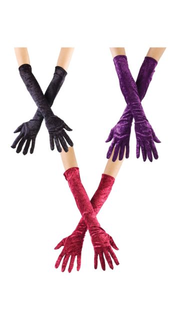 Long Velvet Gloves