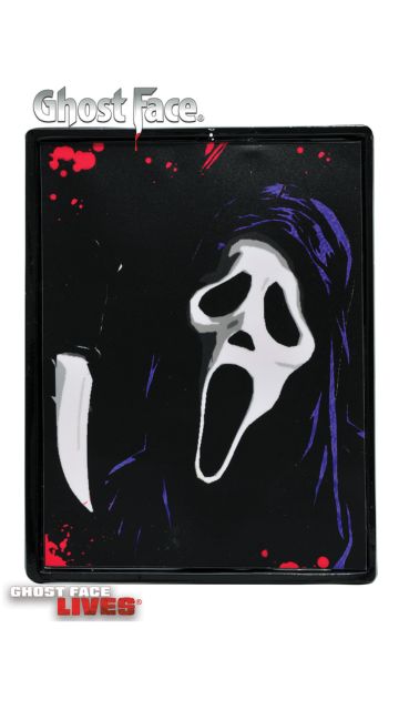 Neon Ghost Face Sign