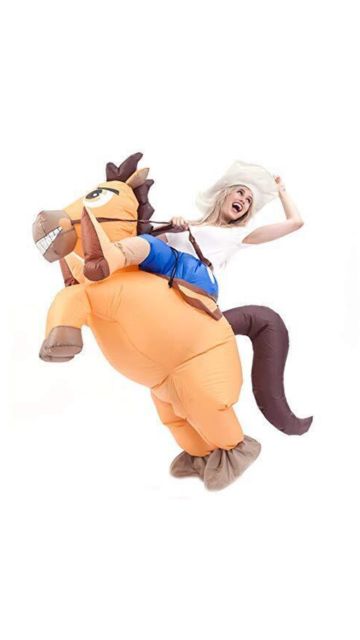 Adult Unisex Horse Ride-On Inflatable Costume