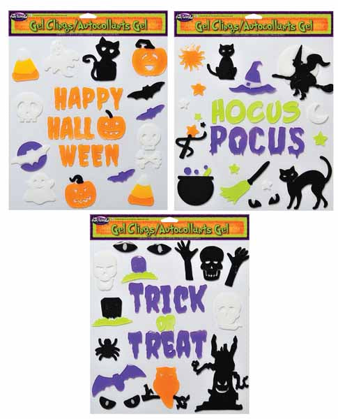 Halloween Window Gel Clings Set