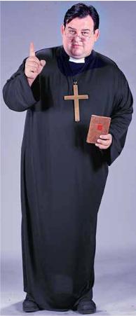 Plus-Size Priest Costume