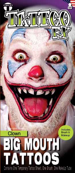 Big Mouth Clown Tattoo Kit