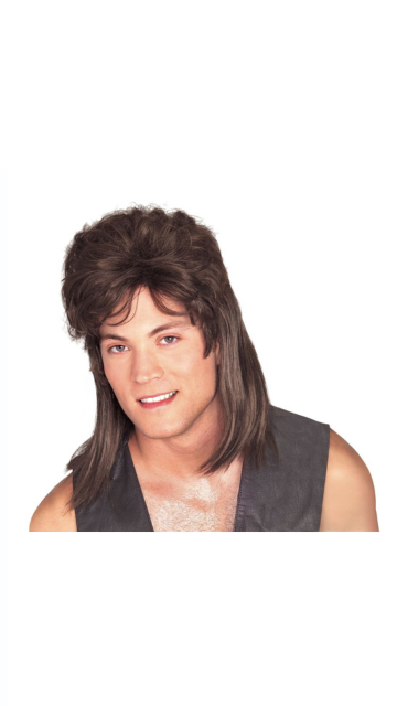 Brown Mullet Wig