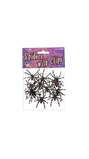 Bag of Painted Spider Clips