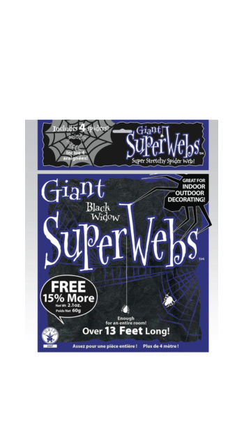 Large Black Spider Web Decoration