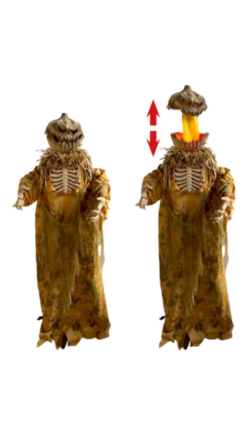 66.9" STANDING POP UP HEAD PUMKIN MAN