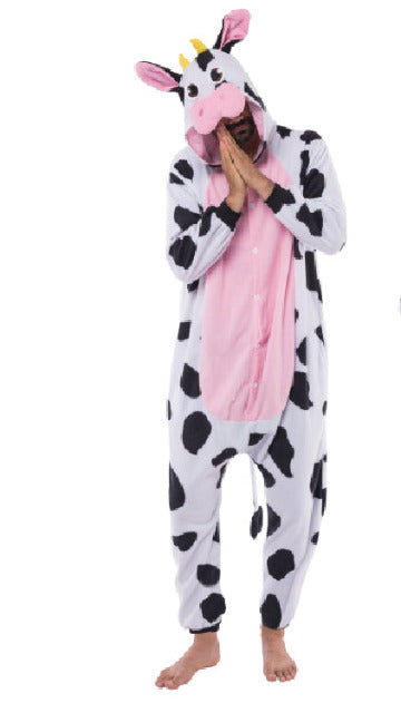 Cow Animal Onesie Pajama Costume - Adult - SoulofHalloween