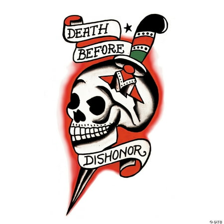 Vintage Temp Tattoo D.B.D Skull 1950
