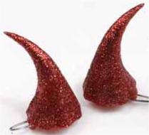 Glitter Red Devil Horns