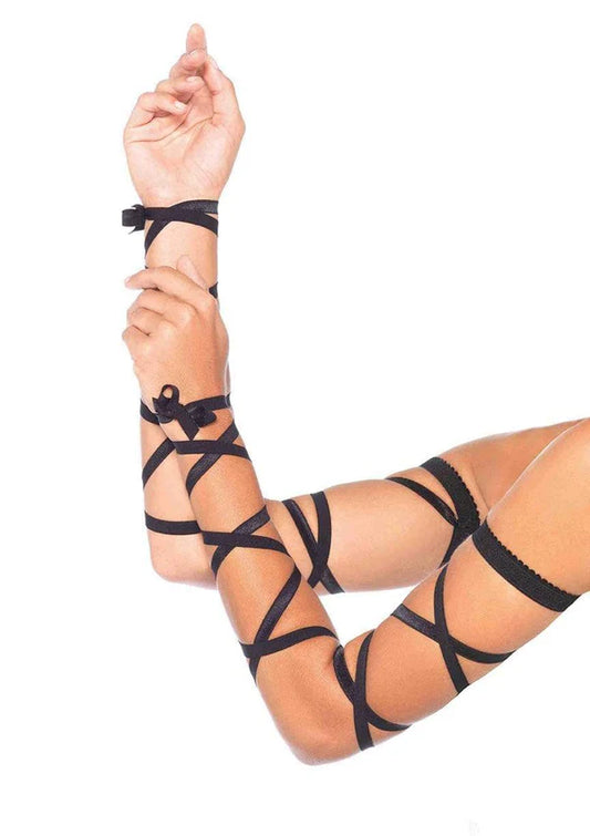 Elastic Ribbon Arm Wraps BLACK