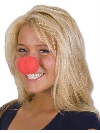 4 RED SPONGE CLOWN NOSES