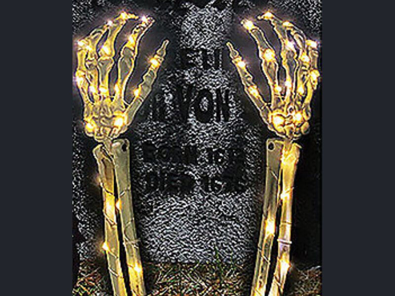 Glowing Skeleton Arms Decor
