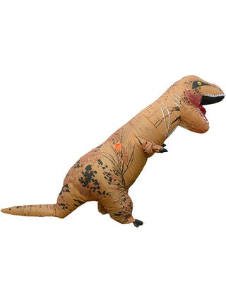 ADULT'S BROWN DINOSAUR INFLATABLE COSTUME