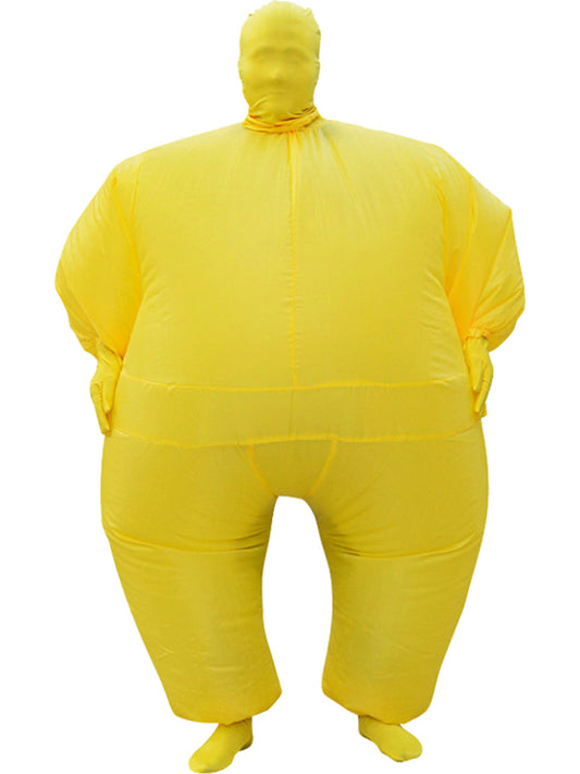 ADULT'S LARGE MAN INFLATABLE YELLOW BODYSUIT COSTUME