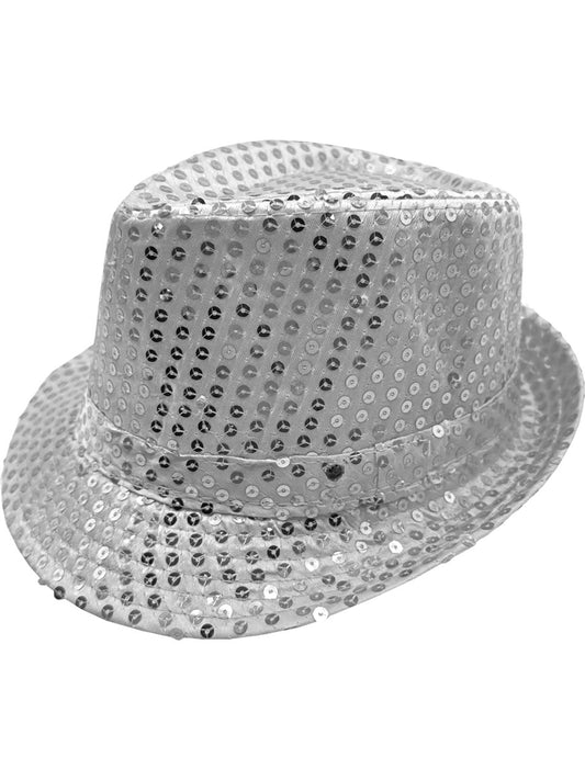 ADULT'S LED LIGHT UP SEQUIN FEDORA JAZZ HAT