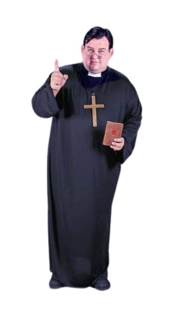 Plus-Size Priest Costume