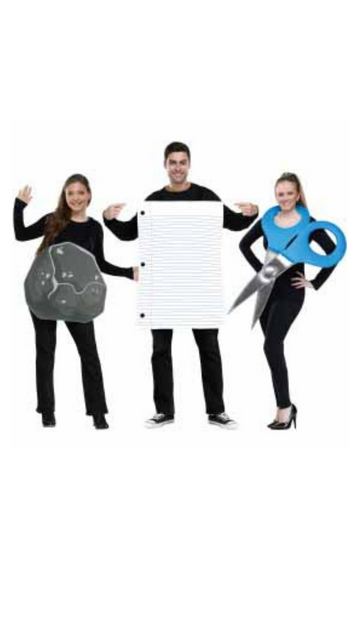 Rock Paper Scissors Costume Set