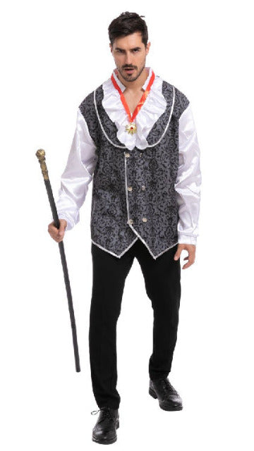 Cold Silver Vampire Costume for Role Play Cosplay- Adult - SoulofHalloween