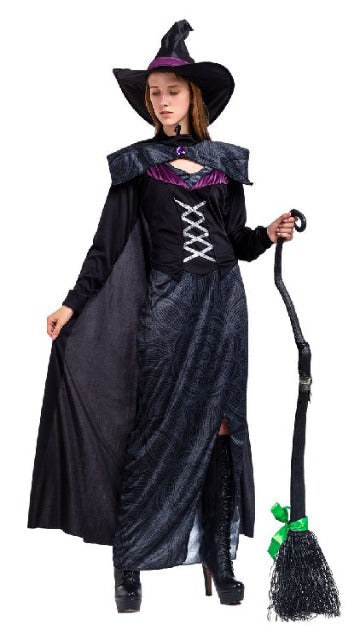 Gothic Wicked Purple Witch Halloween Costume Set for Women Cosplay - Adult - SoulofHalloween