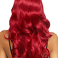 24" Red Misfit Wavy Wig with Bangs - SoulofHalloween