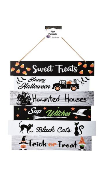 13.5" Halloween Home Hanging Sign Assortment