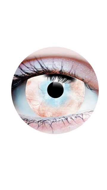 Primal® Plague- White Mini-Sclera Colored Contact Lenses