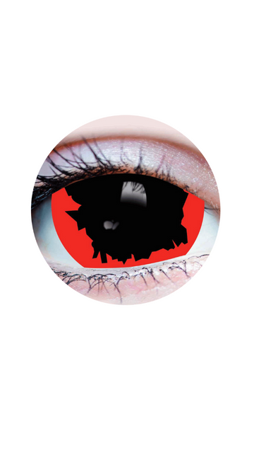 Primal® Red Witch - Red and Black Colored Contact Lenses