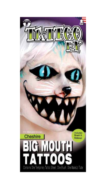 Cheshire Cat Kit Big Mouth Tattoos