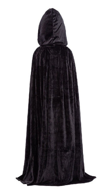 Long Hooded Cloak Velvet Cape - Child - SoulofHalloween