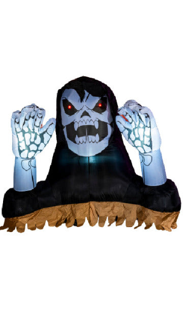 4ft Halloween Inflatable Reaper Ground Breaker with Hands - SoulofHalloween