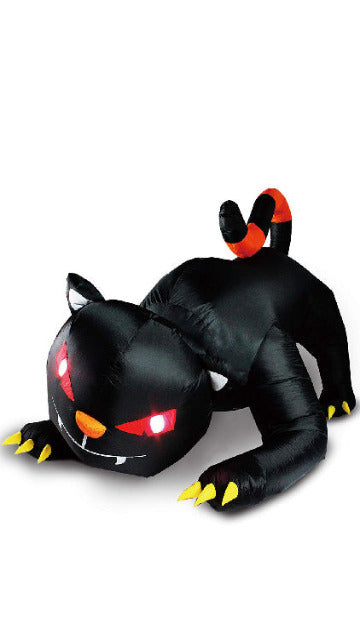 Halloween Animated Red Eye Witch's Cat Inflatable (6 ft) - SoulofHalloween