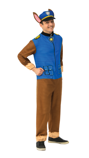 Paw Patrol - Chase Adult Jumpsuit Costume - SoulofHalloween