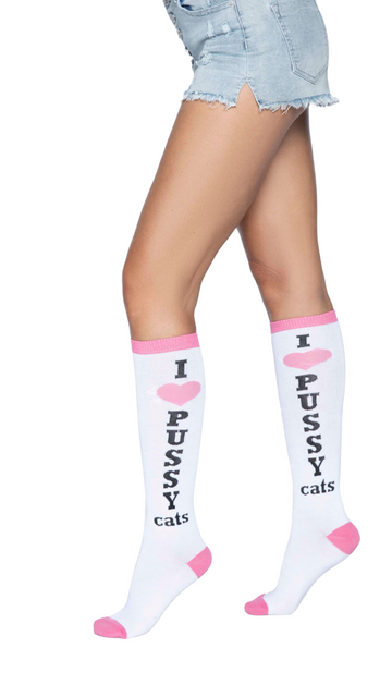 Pussycat Knee High Socks - SoulofHalloween