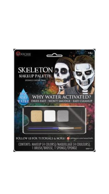 Skeleton Water Activated Makeup Palette - SoulofHalloween