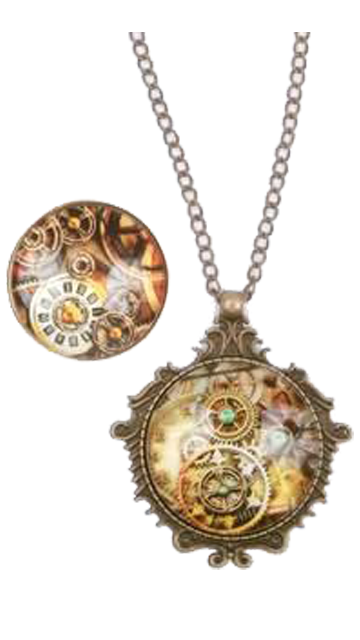 Steampunk Neckless & Ring Set - SoulofHalloween
