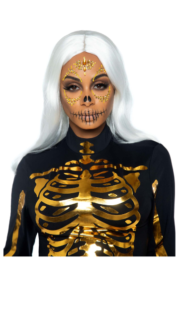 Sugar Skull Skeleton Adhesive Face Jewels - SoulofHalloween