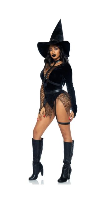 Crafty Witch Sexy Costume With Hat