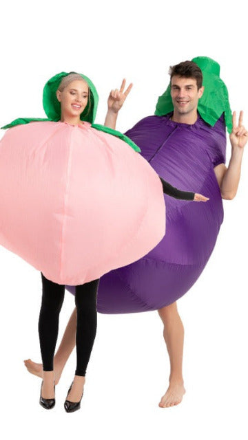 Peach and Eggplant Couple Inflatable Costume - Adult - SoulofHalloween